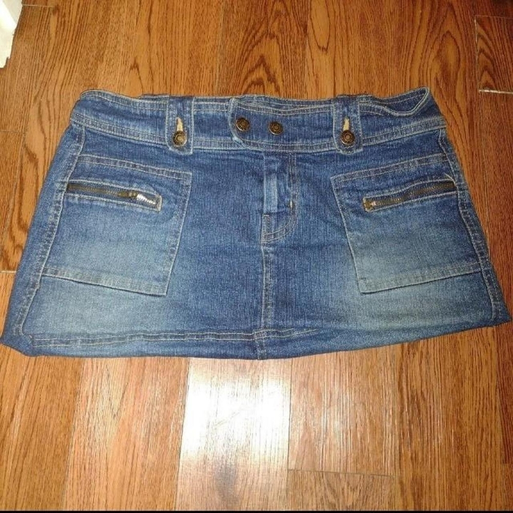 Denim mini skirt